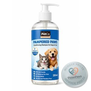 Pampered Paws 2In1 Condi Shampoo 320 ml, product pack