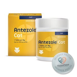 Antezole Cat Dewormer 20 Tablets Kyron, product pack