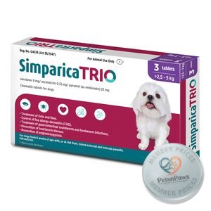Simparica Tri 2.5KG - 5KG 3 Purpl Tabs