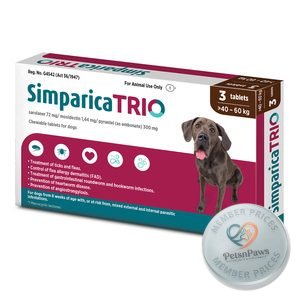 Simparica Tr 40KG-60KG 3 Drk Brwn Tabs