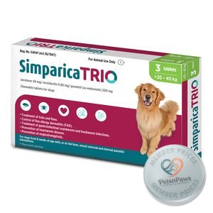 Simparica Trio 20KG-40KG 3 Green Tabs