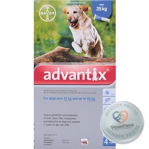 Advantix Xl Dog 25KG+ 4ML 4 Pipets