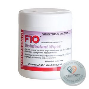 F10 Wipes 100 In Plastic Container