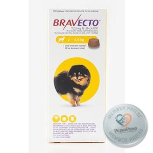 Bravecto Chew Tab Dog 2-4.5KG 1 112.5MG