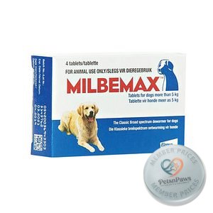 Milbemax Dogs 4 Tabs >5KG
